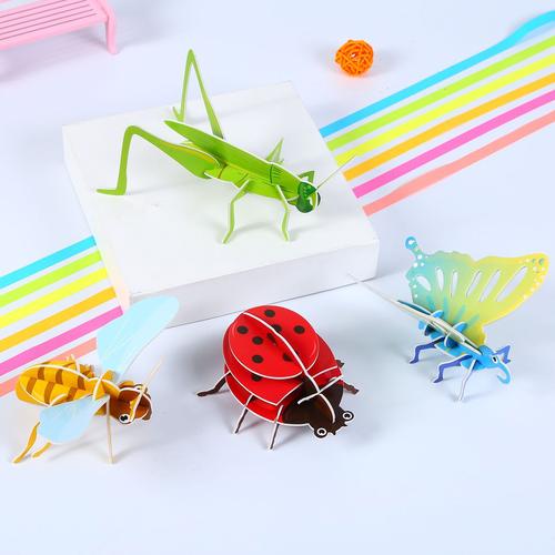 昆蟲王國3d立體拼圖兒童玩具產(chǎn)品3d eva紙質(zhì)泡沫模型工廠diy